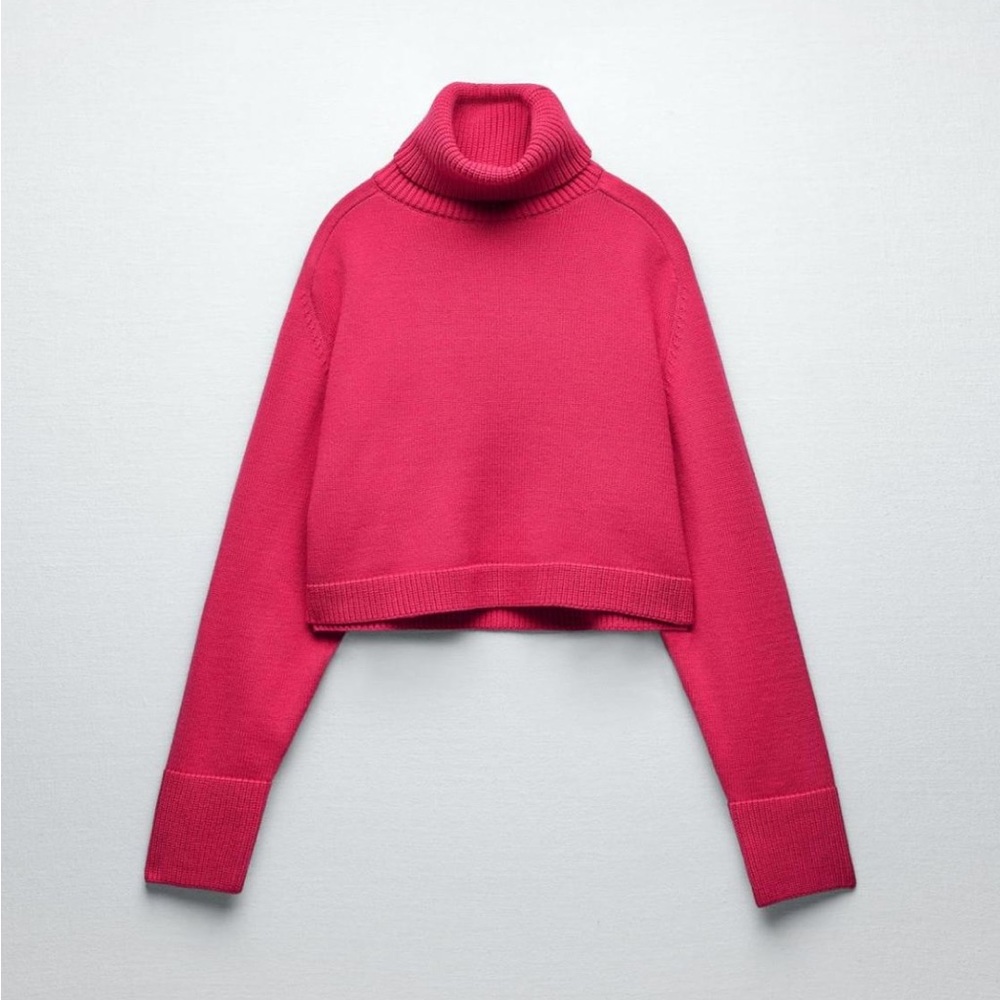 Zara Pink Turtleneck Sweater